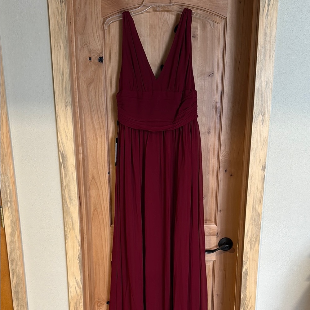 Elegant Burgundy Bridesmaid Dress